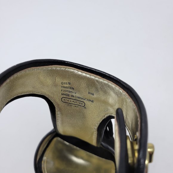 Coach Tristen Black Suede Tassel Pumps Heels Shoes 8.5B - Picture 4 of 14